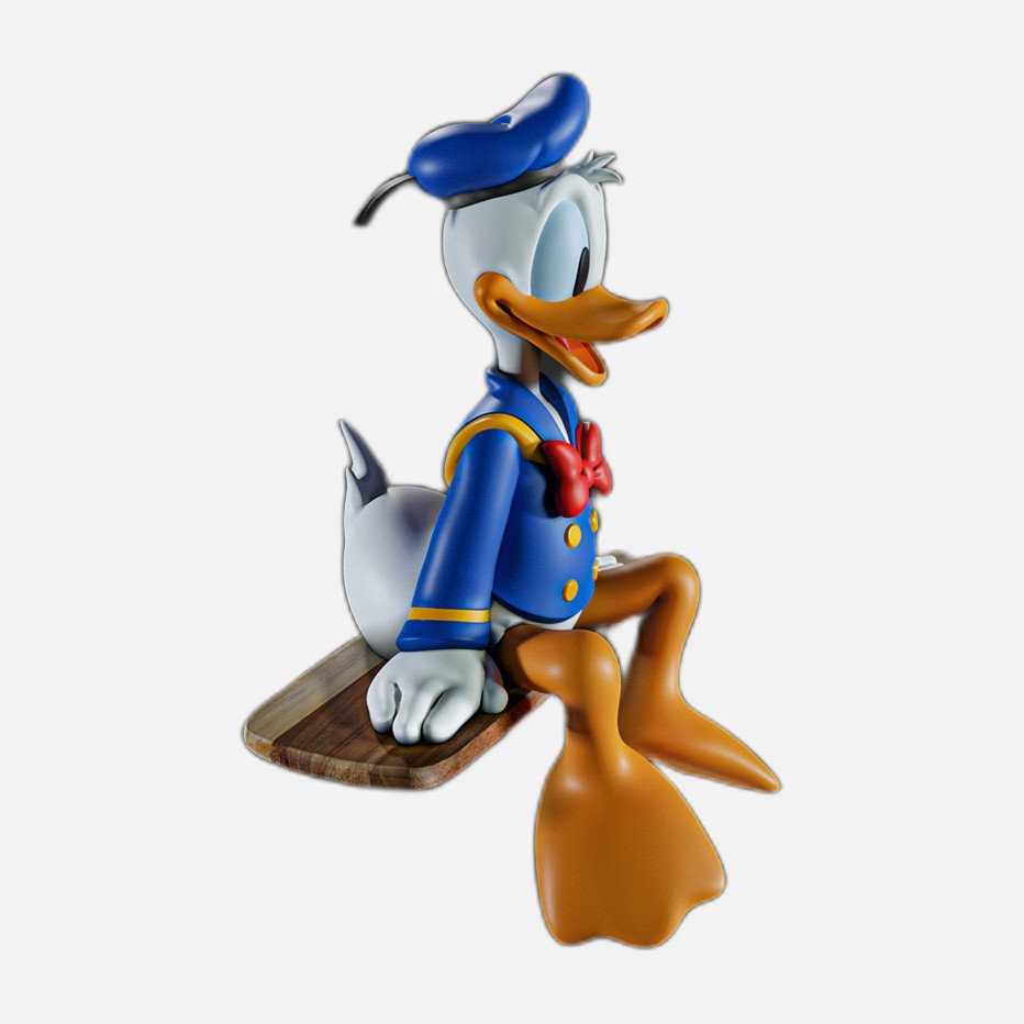 Paperino, statuina seduta da assemblare